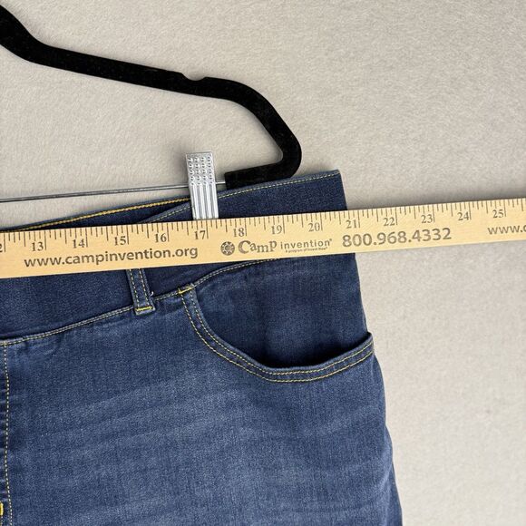 Betabrand Jeans Womens 2XL Tall/Long Blue Denim Pull On Bootcut Flare Stretch - Picture 4 of 8